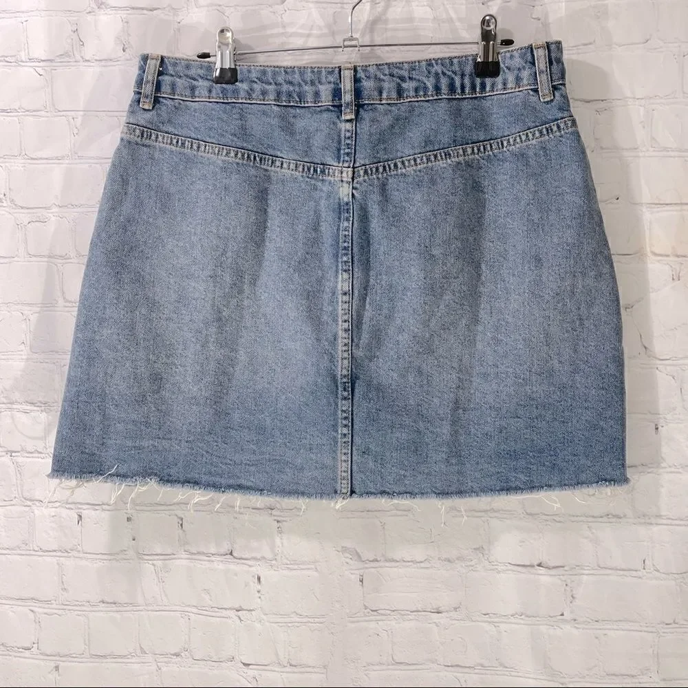 Topshop Moto | Denim Button Down Skirt